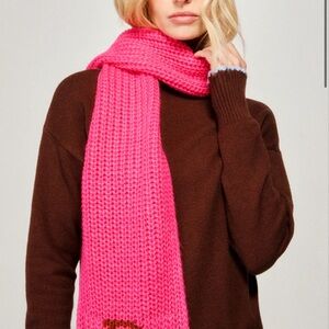 Vibrant Pink Knit Scarf